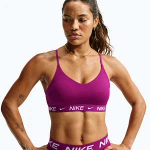 Biustonosz treningowy damski Nike Dri-Fit Indy Light Support true berry Fioletowy