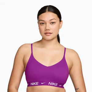 Biustonosz treningowy damski Nike Dri-Fit Indy Light Support vivid purple Fioletowy