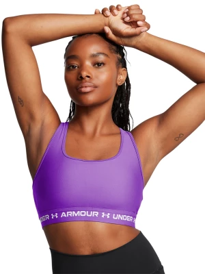 Biustonosz treningowy damski Under Armour Crossback Mid Bra - fioletowy