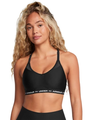 Biustonosz treningowy damski Under Armour UA Crossback Low Bra - czarny