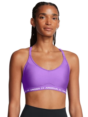 Biustonosz treningowy damski Under Armour UA Crossback Low Bra - żółty