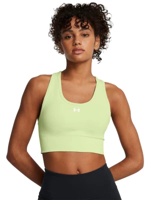 Biustonosz treningowy damski Under Armour Vanish Seamless Mid Bra - zielony