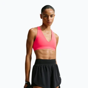 Biustonosz treningowy Nike Indy Strappy laser crimson / black Różowy