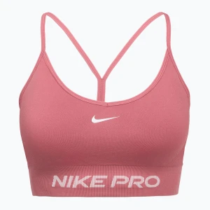 Biustonosz treningowy Nike Pro Seamless Light Support peony/white