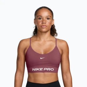 Biustonosz treningowy Nike Pro Seamless pink smoke / white