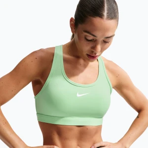 Biustonosz treningowy Nike Swoosh cucumber calm / white Zielony
