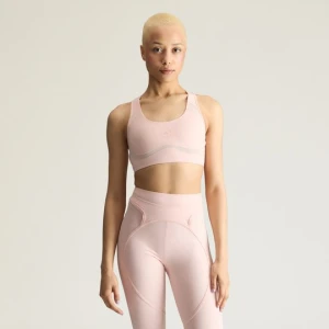 Biustonosz treningowy o średnim wsparciu adidas by Stella McCartney PrimeLiftImpact Icey Pink