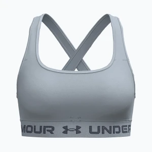 Biustonosz treningowy Under Armour Crossback Mid blue fog / downpour gray Szary