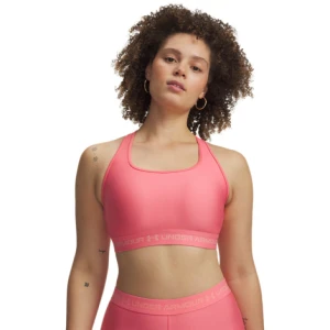 Biustonosz treningowy Under Armour Crossback Mid Bra - różowy