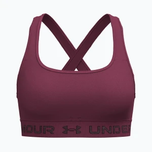 Biustonosz treningowy Under Armour Crossback Mid claret / ox blood Bordowy