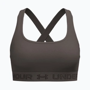 Biustonosz treningowy Under Armour Crossback Mid peppercorn / kona brown