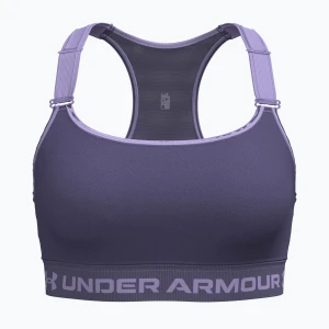 Biustonosz treningowy Under Armour HeatGear High purple luxe/purple crest