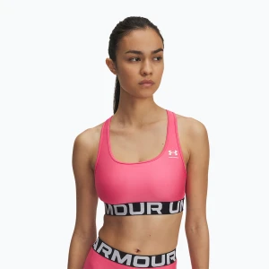 Biustonosz treningowy Under Armour HG Authentics Mid Branded super pink/white