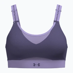 Biustonosz treningowy Under Armour Infinity High 2.0 purple luxe / purple crest / purple luxe Fioletowy