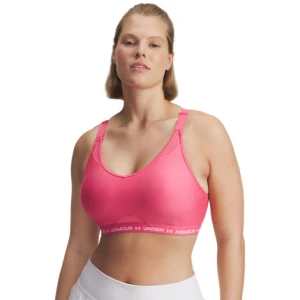 Biustonosz treningowy Under Armour UA Crossback Low Bra - różowy