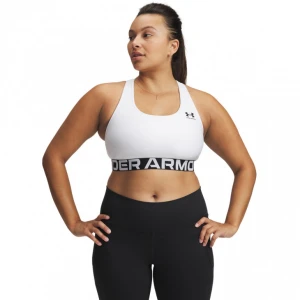 Biustonosz treningowy Under Armour UA Hg Authentics Mid Branded - biały