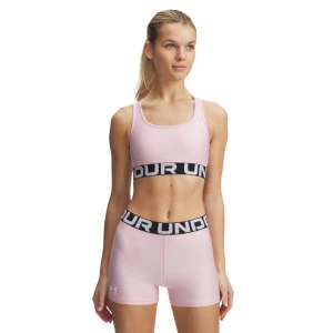 Biustonosz treningowy Under Armour UA Hg Authentics Mid Branded - różowy