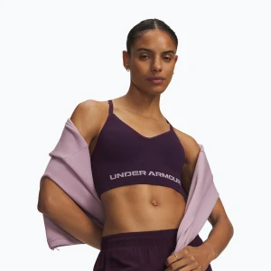 Biustonosz treningowy Under Armour Vanish Seamless Low purple echo / mauve pink Fioletowy