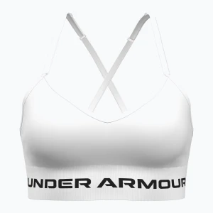 Biustonosz treningowy Under Armour Vanish Seamless Low white / black