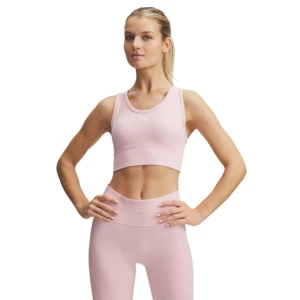 Biustonosz treningowy Under Armour Vanish Seamless Mid Bra - różowy