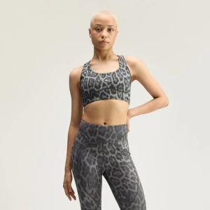 Biustonosz treningowy z nadrukiem i średnim wsparciem adidas by Stella McCartney PrimeLiftImpact szary