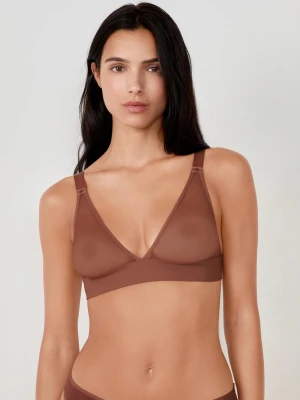 Biustonosz trójkątny bez fiszbinów z siateczki Etam