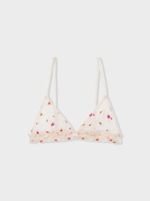 Biustonosz trójkątny z haftem we wzory Etam