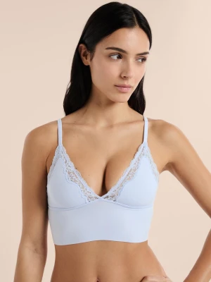 Biustonosz trójkątny z mikrofibry i koronki Etam