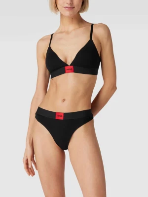 Biustonosz trójkątny z naszywką z logo model ‘Triangle Red Label’ Hugo Czarny