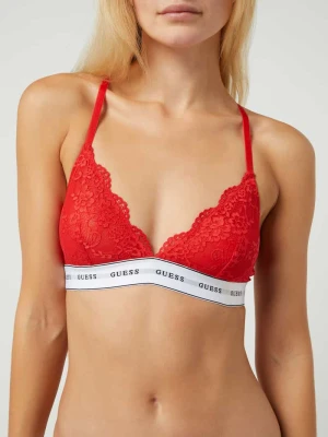 Biustonosz trójkątny z obszyciem koronką Guess