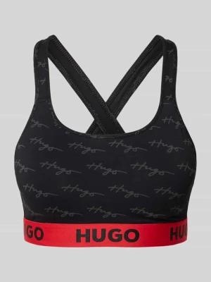 Biustonosz typu bralette z elastycznym pasem z logo HUGO