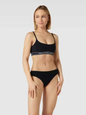 Biustonosz typu bralette z elastycznym paskiem z logo Polo Ralph Lauren