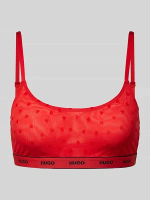 Biustonosz typu bralette z fakturowanym wzorem HUGO