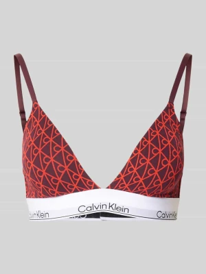 Biustonosz typu bralette z wyhaftowanym logo model ‘Triangle’ Calvin Klein Underwear