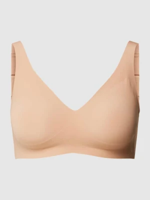 Biustonosz typu bralette z zapięciem na haftkę model ‘ZERO FEEL 2.0’ Sloggi Beżowy