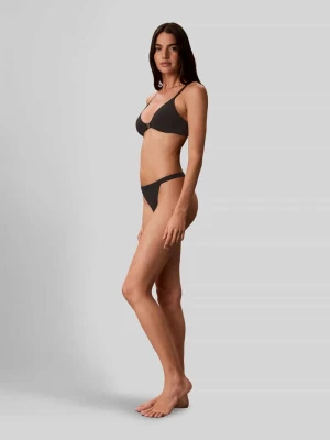 Biustonosz typu bralette ze wzorem na całej powierzchni model 'EMBOS' Calvin Klein Czarny