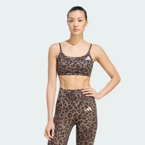 Biustonosz w panterkę z lekkim wsparciem i 3 paskami Optime Essentials Adidas
