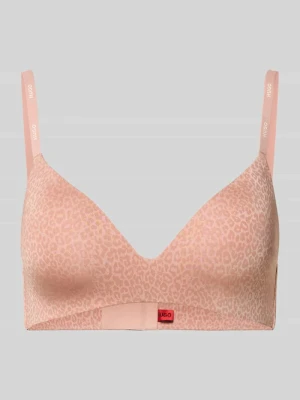 biustonosz we wzór na całej powierzchni model 'SHADOW BRALETTE' w nadruku skóry leoparda HUGO