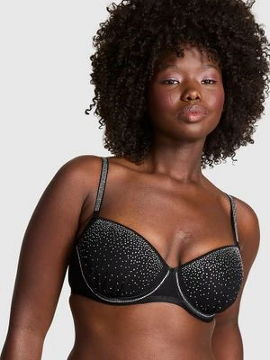 Biustonosz Wink z lekkim wypełnieniem typu balconette Victoria's Secret Czarny