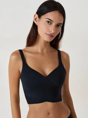 Biustonosz z dekoltem kopertowym  bez fiszbin Etam