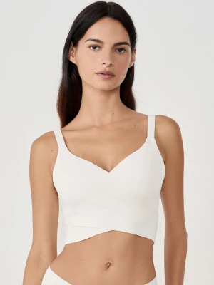 Biustonosz z dekoltem kopertowym bez fiszbin Etam