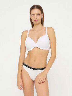 Biustonosz z fiszbiną Calvin Klein biały