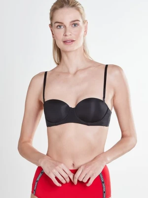 Biustonosz z fiszbiną Calvin Klein czarny
