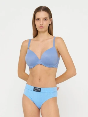 Biustonosz z fiszbiną Calvin Klein niebieski