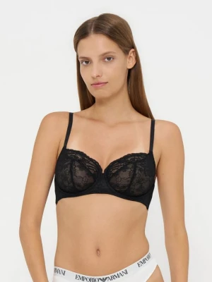 Biustonosz z fiszbiną Emporio Armani czarny