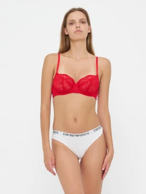 Biustonosz z fiszbiną Emporio Armani czerwony