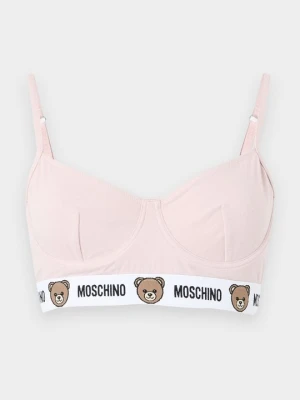 Biustonosz z fiszbiną MOSCHINO różowy