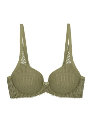 Biustonosz z fiszbiną Triumph khaki