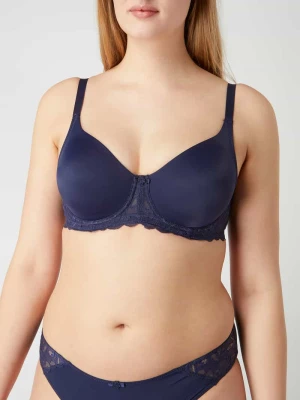 Biustonosz z fiszbinami PLUS SIZE z mikrowłókna i koronki model ‘Valencia’ Blue Label