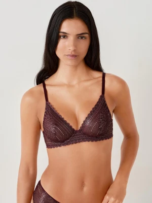 Biustonosz z fiszbinami z koronki Etam